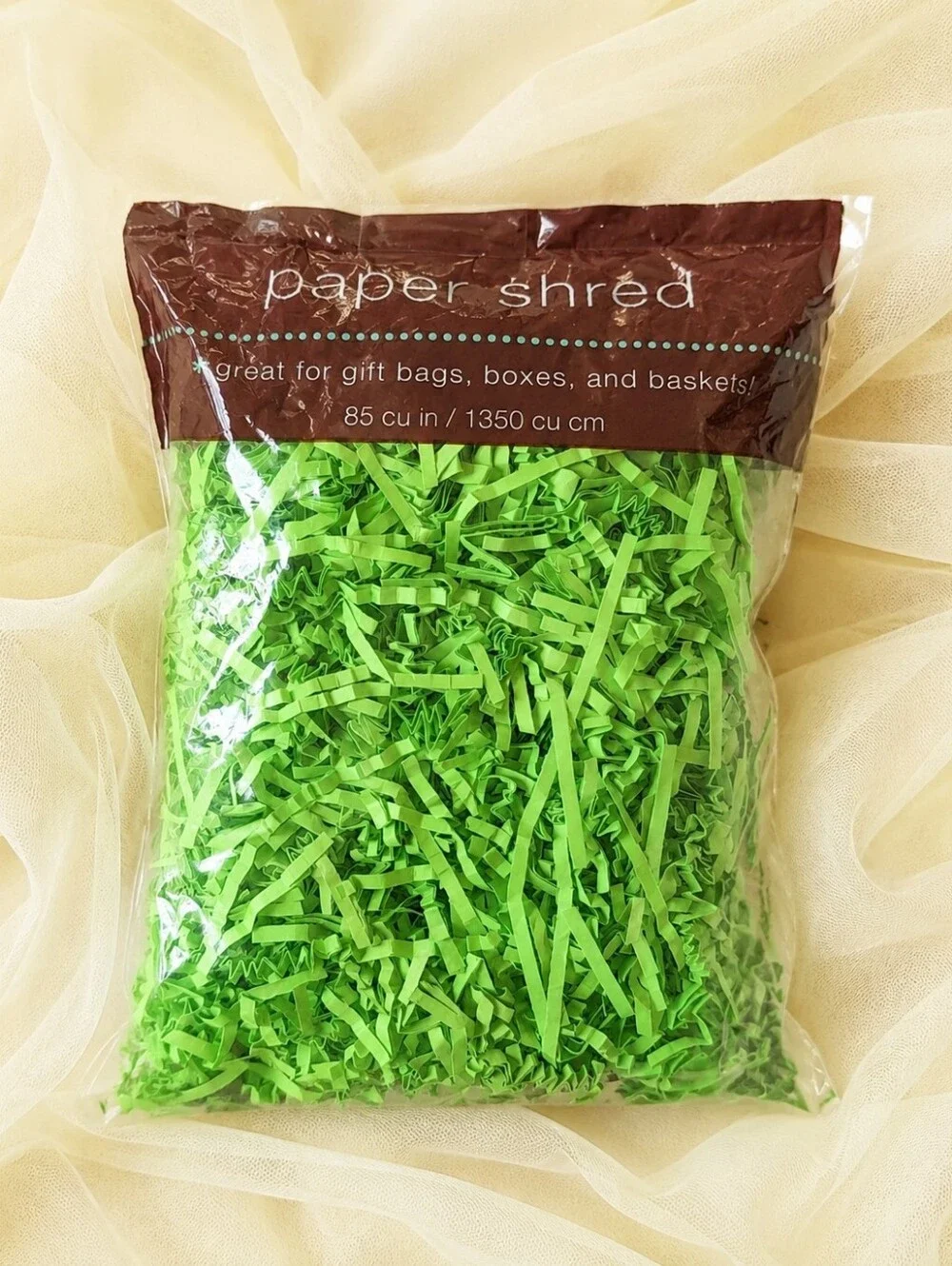💚 Lime Green Paper Shred Gift Box Basket Filler 85 cu in Craft Decor New 💚